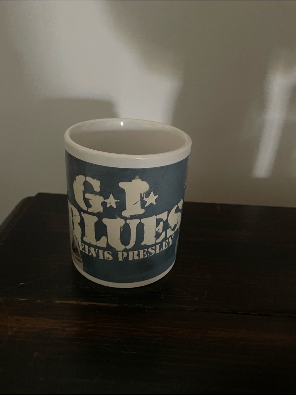 Elvis Presley Blue Ceramic Mug